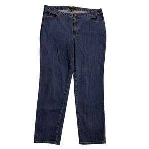 Venezia Women's Size 22 Regular Dark‎ Wash Straight Leg Denim Jeans